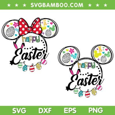 Disney Mouse Head Easter SVG PNG, Mickey Minnie Mouse Easter Eggs SVG, Happy Easter DXF SVG PNG EPS Disney Mouse Head Easter SVG PNG, Mickey Minnie Mouse Easter Eggs SVG, Happy Easter DXF SVG PNG EPS