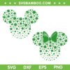 Disney Mouse Head Shamrock SVG PNG, Mouse Four Leaf Clover SVG, Mickey Shamrock DXF SVG PNG EPS
