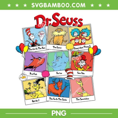 Dr Seuss Friends PNG, Retro Thing 1 And Thing 2 PNG, Dr Seuss Characters Saying PNG
