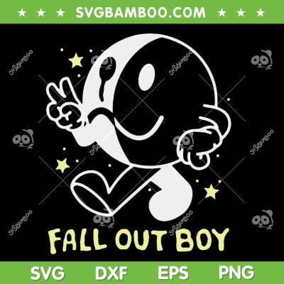 Fall Out Boy Peace Smiley SVG PNG, Fob Hot Tour SVG, Rock Band Fall Out Boy DXF SVG PNG EPS
