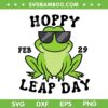 Frog Hoppy Leap Day SVG PNG, Funny Frog February 29 SVG, Cute Frog DXF SVG PNG EPS