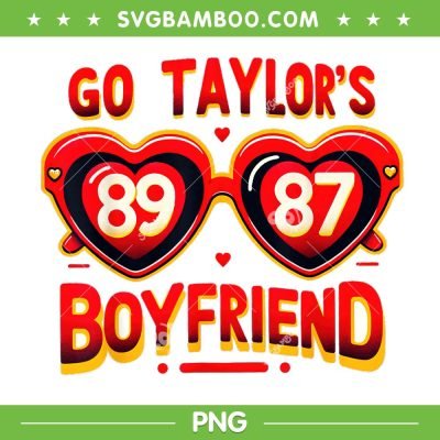 Go Taylor's Boyfriend Sunglasses PNG, Super Bowl Kansas City Chiefs PNG, KC Chiefs Taylors PNG