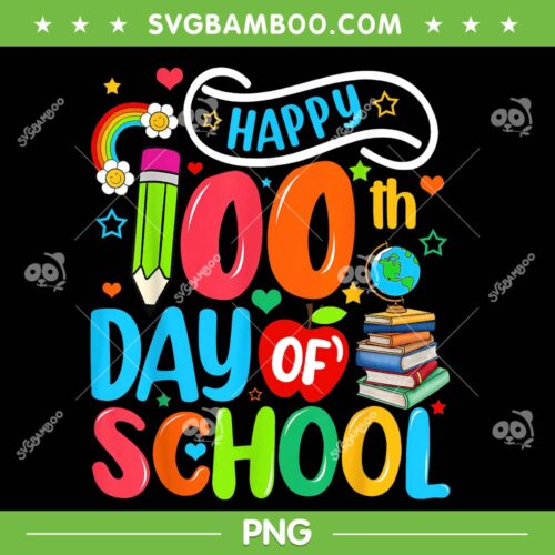 Groovy Happy 100th Day Student PNG, Cute Kids 100 Days Of School PNG, Happy 100th Day Of Kindergarten PNG