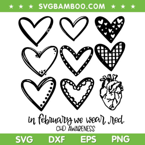 In My Heart Warrior Era Heart SVG PNG, Disease Awareness CHD SVG, CHD Heart Warrior DXF SVG PNG EPS