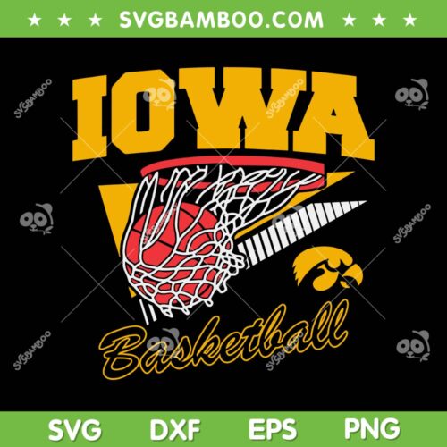 Iowa Basketball Team Logo SVG PNG, Iowa Hawkeyes Logo SVG, NCAA Team DXF SVG PNG EPS