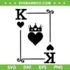 King And Queen Of Hearts SVG PNG, King Of hearts Playing Card SVG, King Crown DXF SVG PNG EPS
