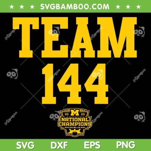 Michigan 144 National Champions SVG PNG, Michigan Football Team SVG, Trending Michigan Wolrines DXF SVG PNG EPS