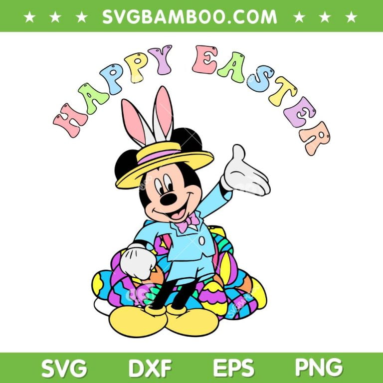 Mickey Happy Easter SVG PNG