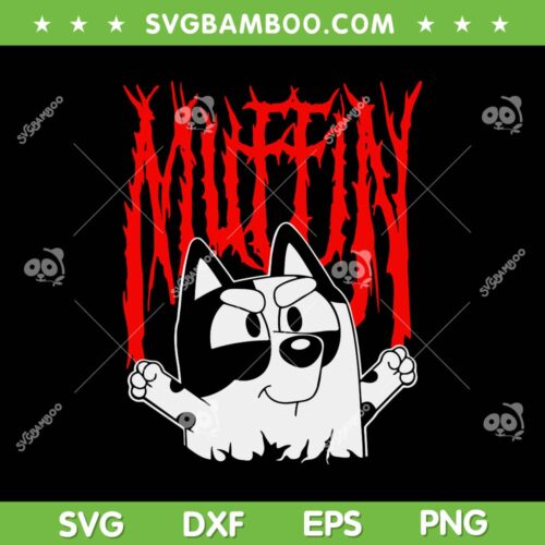 Muffin Valentines Day SVG PNG, Bluey Muffin SVG, Bluey Cartoon DXF SVG PNG EPS