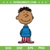 Peanuts Franklin Raglan Baseball SVG PNG, Peanuts American Flag SVG, Franklin Athletic 50 DXF SVG PNG EPS