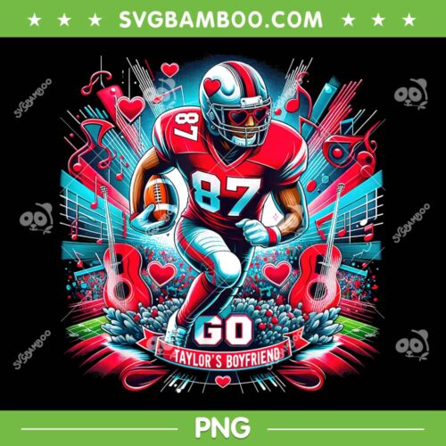 Super Bowl Go Taylor's Boyfriend PNG, Travis Kelce 87 PNG, Taylor Swift Football PNG