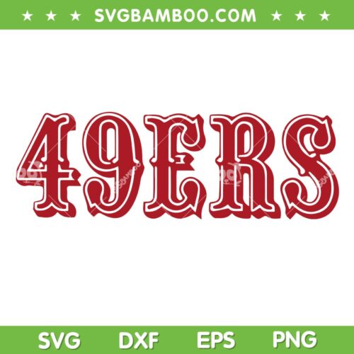 San Francisco Football SVG PNG, San Francisco 49ers SVG, 49ers Logo DXF SVG PNG EPS