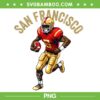 San Francisco 49ers Vintage PNG, 49ers Helmet Player PNG, NFL 49ers Football PNG