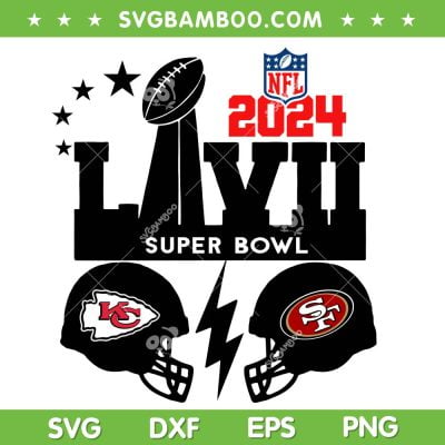 Super Bowl Chiefs 49ers SVG PNG, 2024 Super Bowl LVIII SVG, NFL 2024 KC vs SF DXF SVG PNG EPS Super Bowl Chiefs 49ers SVG PNG, 2024 Super Bowl LVIII SVG, NFL 2024 KC vs SF DXF SVG PNG EPS