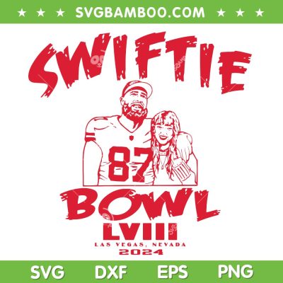 Super Bowl Swiftie Bowl Football SVG PNG, Swiftie Bowl LVIII SVG, Las Vegas Nevada 2024 DXF SVG PNG EPS