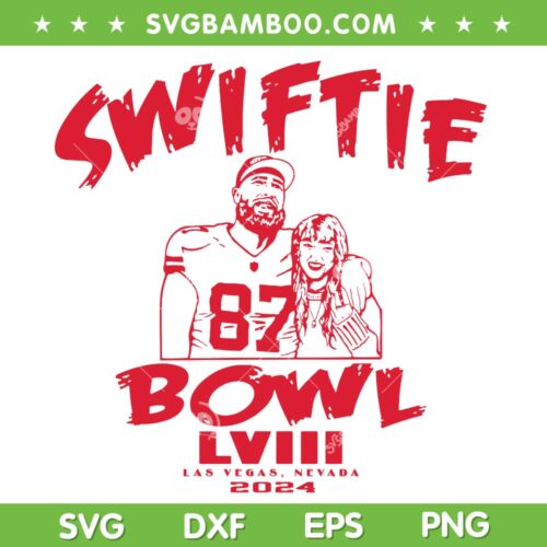 Super Bowl Swiftie Bowl Football SVG PNG, Swiftie Bowl LVIII SVG, Las Vegas Nevada 2024 DXF SVG PNG EPS