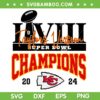 Taylors Super Bowl Champions SVG PNG, Kansas City Chief Champions 2024 SVG, Chiefs Championship DXF SVG PNG EPS