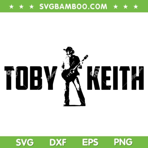 Toby Keith Guitar SVG PNG, Rip Roby SVG, Country Music Star DXF SVG PNG EPS