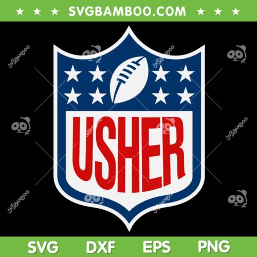 Usher NFL Version SVG PNG, Team Usher SVG, Super Bowl Usher DXF SVG PNG EPS