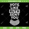 Vote Like Ruth Sent You SVG PNG, Womens Feminist Gift SVG, Ruth Bader Ginsburg DXF SVG PNG EPS