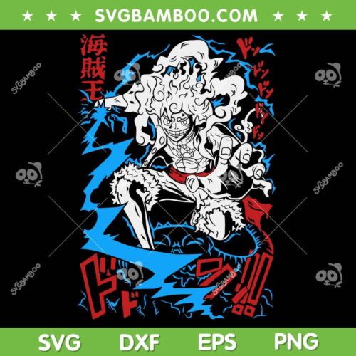 Sun God Nika Gear 5 SVG PNG, Luffy Gear 5 SVG, Straw Hatted Pirate DXF SVG PNG EPS