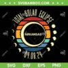 Arkansas Total Solar Eclipse SVG PNG, Retro Totality 04 08 2024 SVG, Solar Eclipse Arkansas DXF SVG PNG EPS