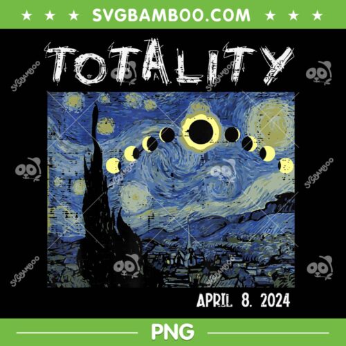 Art Solar Eclipse 2024 PNG, Van Gogh Totality April 8 PNG, Van Gogh Starry Night PNG