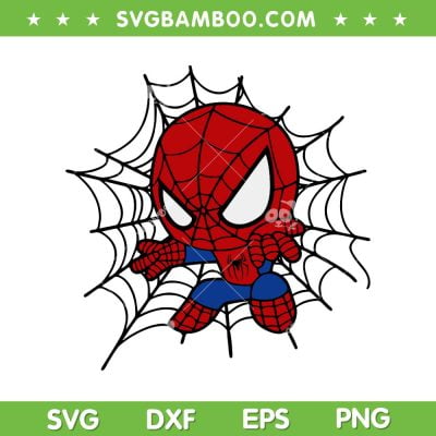 Baby Spider SVG PNG, Cute Spiden Man SVG, Baby Superheroes DXF SVG PNG EPS