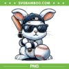 Baseball Bunny Easter PNG, Baseball Player Bunny Easter Day SVG PNG, Cute Bunny Sports PNG