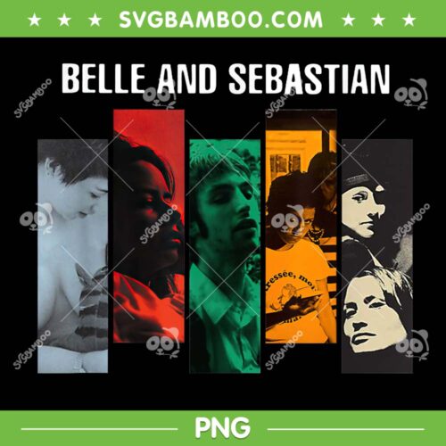 Belle And Sebastian Band PNG, Indie Pop Band PNG, Retro Belle Sebastian PNG