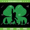 Bigfoot Four Leaf Clover SVG PNG, St Patrick's Day Bigfoot SVG, Bigfoot Sasquatch Shamrock DXF SVG PNG EPS