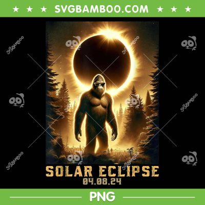 Bigfoot Totality April 8 2024 PNG, Total Solar Eclipse PNG, Solar Eclipse 04 08 2024 PNG