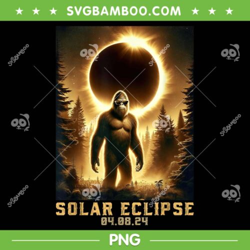 Bigfoot Totality April 8 2024 PNG, Total Solar Eclipse PNG, Solar Eclipse 04 08 2024 PNG