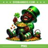 Black African American Leprechaun PNG, Kid Black Saint Patrick's Day PNG, Funny Leprechaun Gold PNG