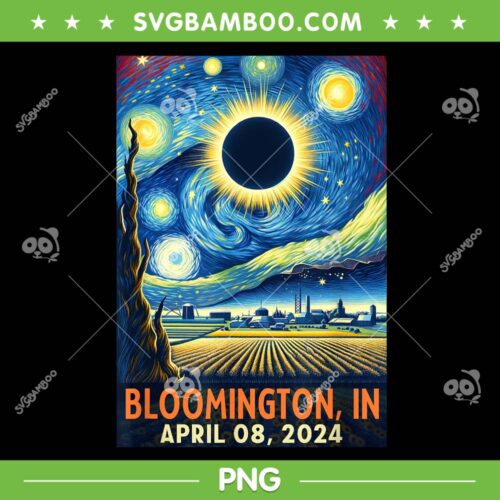 Bloomington Indiana Total Solar Eclipse PNG, Totality 2024 Starry Night PNG, Bloomington In April 08 2024 PNG