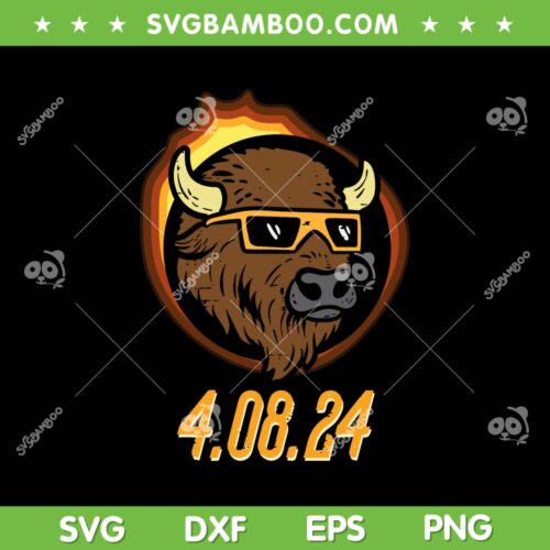 Buffalo Total Solar Eclipse 2024 SVG PNG, Buffalo April 8 2024 SVG, 2024 Total Solar Eclipse DXF SVG PNG EPS