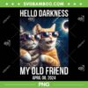Cat Hello Darkness My Old Friend Solar Eclipse PNG, Funny Cat Sunglasses April 08 2024 PNG, Cat Solar Eclipse PNG