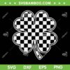Checkered Four Leaf Clover SVG PNG, Race Car St Patrick's Day SVG, Shamrock Checkered DXF SVG PNG EPS Checkered Four Leaf Clover SVG PNG, Race Car St Patrick's Day SVG, Shamrock Checkered DXF SVG PNG EPS
