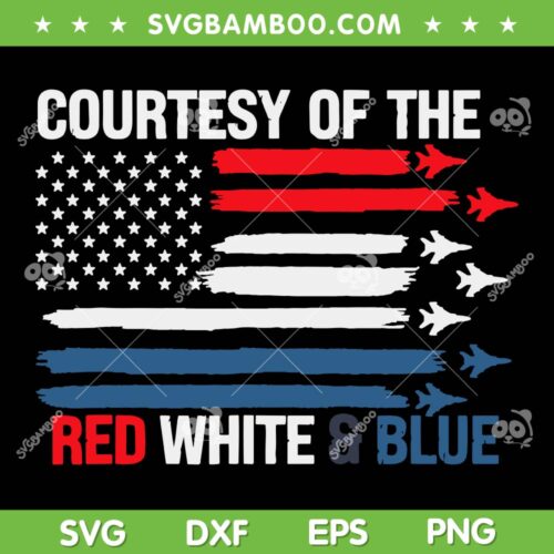 Courtesy Of The Red White And Blue SVG, Air Force American Flag SVG, Toby Keith DXF SVG PNG EPS