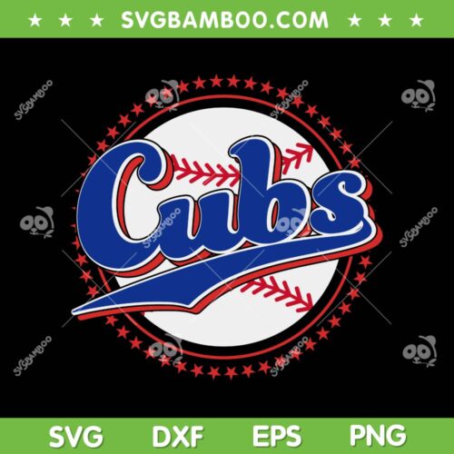 Cubs Baseball SVG PNG, Chicago Cubs Vintage SVG, Chicago Cubs MLB Baseball DXF SVG PNG EPS