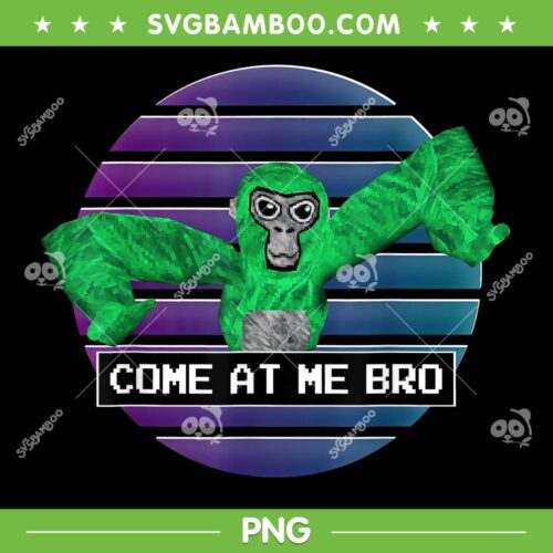 Cute Come At Me Bro Gorilla PNG, Gamer Monke Tag VR PNG, Gorilla Tag Game PNG
