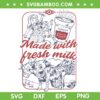 Make With Fresh Milk SVG PNG, Vanilla Dairy Fresh Ice Cream SVG, Ice Cream Children DXF SVG PNG EPS