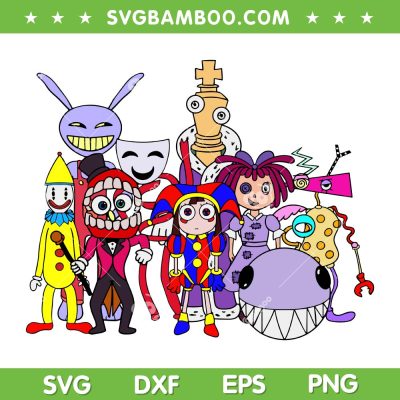 Digital Circus Friends SVG PNG, Pomni And Friend SVG, The Amazing Digital Circus DXF SVG PNG EPS Digital Circus Friends SVG PNG, Pomni And Friend SVG, The Amazing Digital Circus DXF SVG PNG EPS