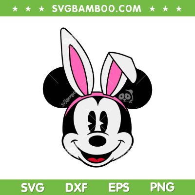 Disney Mickey Mouse Bunny SVG PNG, Mouse Easter Bunny Ears SVG, Mickey Face DXF SVG PNG EPS Disney Mickey Mouse Bunny SVG PNG, Mouse Easter Bunny Ears SVG, Mickey Face DXF SVG PNG EPS