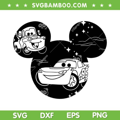 Disneyland Cars SVG PNG, McQueen Cars SVG, Lightning Mcqueen Disneyland DXF SVG PNG EPS