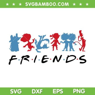 Dr Suess Characters SVG PNG, Dr Seuss Friends SVG, Dr Seuss Reading Day DXF SVG PNG EPS