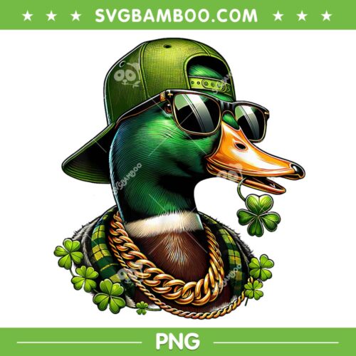 Duck St Patrick's Day PNG, Saint Patricks Call Me Lucky Mallard PNG, Lucky Duck PNG