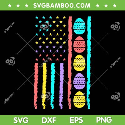 Easter Egg American Flag SVG PNG, Happy Easter Egg Hunting Patriotic SVG, Easter Day Flag DXF SVG PNG EPS