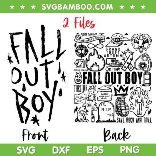 Fall Out Boy Tour SVG Bundle, Fall Out Boy Band SVG Bundle, Boy Lover DXF SVG PNG EPS