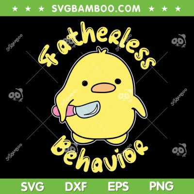 Fatherless Behavior Knife Duck SVG PNG, Cute Duck SVG, Duck With Knife DXF SVG PNG EPS Fatherless Behavior Knife Duck SVG PNG, Cute Duck SVG, Duck With Knife DXF SVG PNG EPS